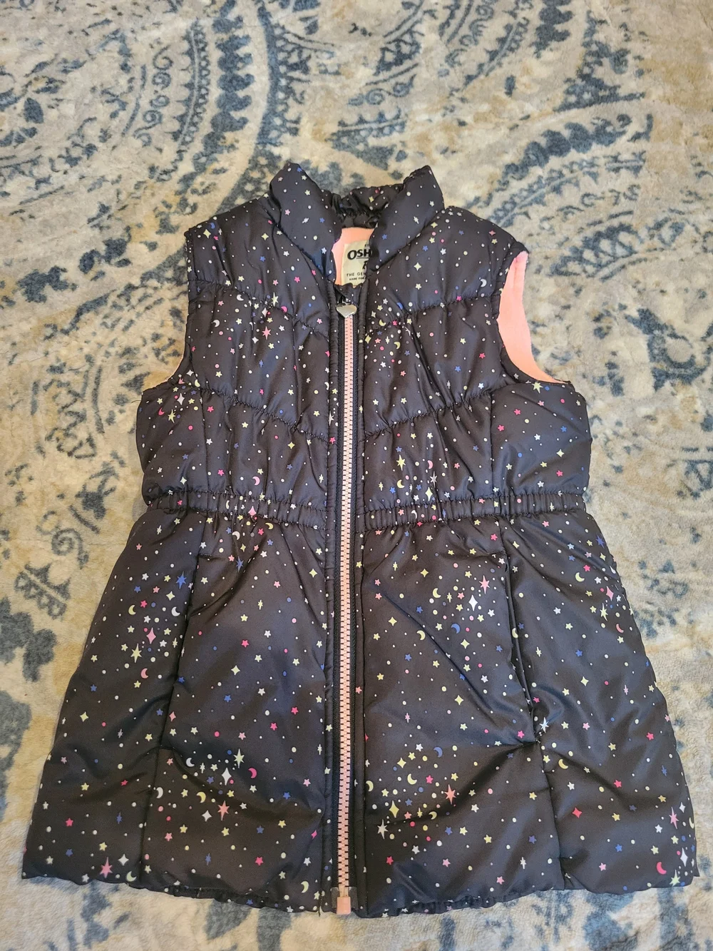 OshKosh B'gosh  Puffer Vest  Black/Pink Size 6/6x